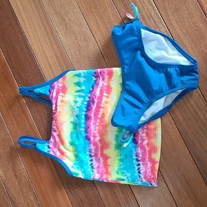 Cat & Jack girls size 6/6x tankini suit
